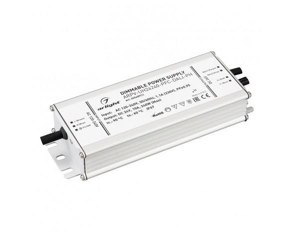 Блок питания ARPV-UH24240-PFC-DALI-PH (24V, 10.0A, 240W) Arlight