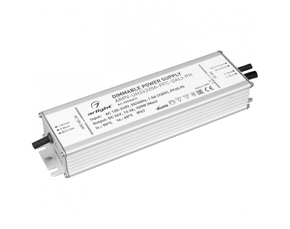 Блок питания ARPV-UH24320A-PFC-DALI-PH (24V, 13.3A, 320W) Arlight