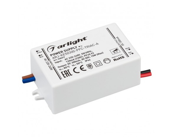 Блок питания ARJ-KE50300-PFC-TRIAC-A (15W, 300mA) Arlight