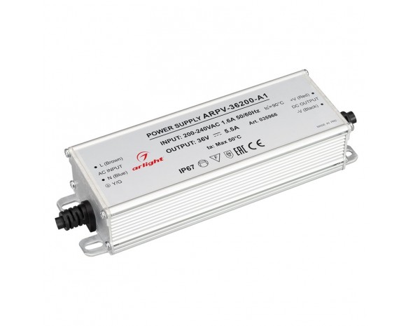 Блок питания ARPV-36200-A1 (36V, 5.55A, 200W) Arlight