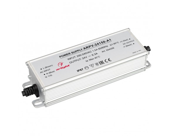 Блок питания ARPV-24150-A1 (24V, 6.25A, 150W) Arlight