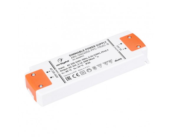 Блок питания ARV-SN24050-PFC-TRIAC-B (24V, 2.1A, 50W) Arlight