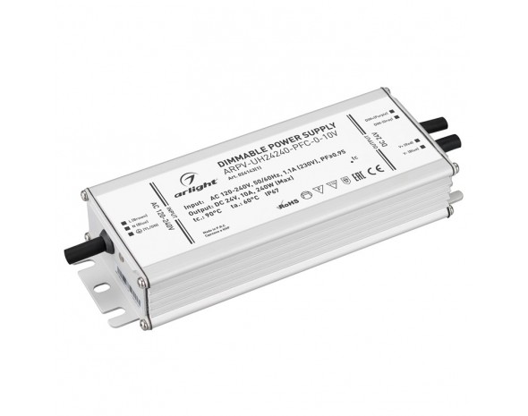 Блок питания ARPV-UH24240-PFC-0-10V (24V, 10.0A, 240W) Arlight