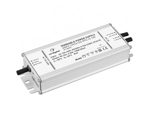 Блок питания ARPV-UH24150-PFC-0-10V (24V, 6.3A, 150W) Arlight