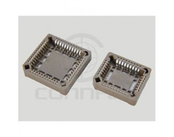 Панель PLCC 44 конт., SMT на плату, Hизол. = 4.6 мм (ан. PLSM-44 коричн. из.) DS1032-44 SSNT1LA