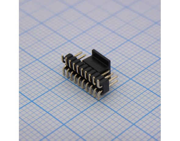 Штыри 2x10 конт. ш. 1.27 мм (1.27x1.27), SMT (ан. PLLD1.27-20S* Hиз.=2.0 мм) DS1031-08-2*10 P8BS42SR-3A