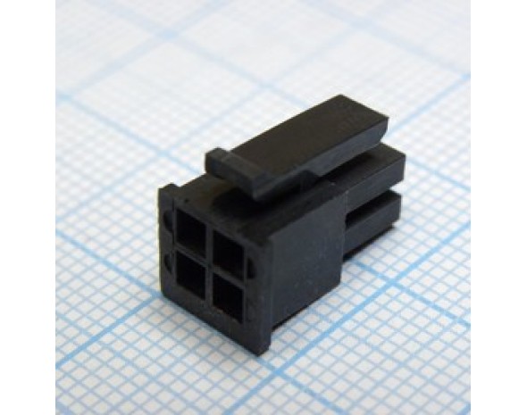 Колодка Micro-Fit 8 к.(2x4) "вилка" на каб., ш.3.00 мм (ан. MF3-8M* без конт.) I-DS1073-03-PCB02*4