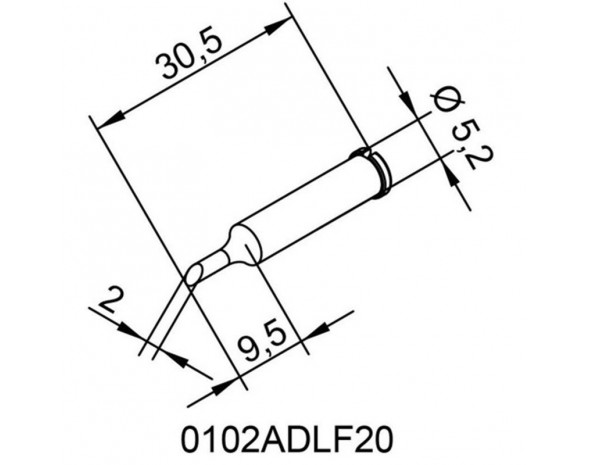 Жало паяльное 102ADLF20 для i-Tool Ersa 0102ADLF20/SB