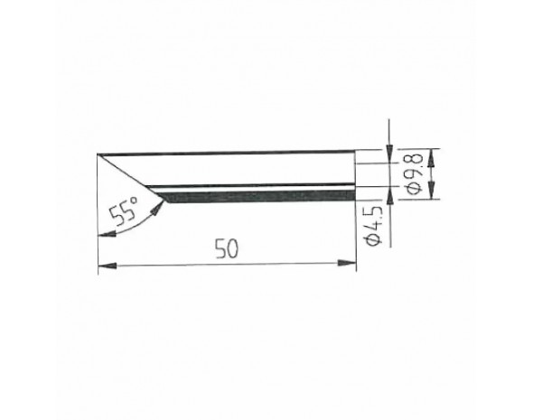 0162TD. DUR Lötspitze für Multitip C15 / Tip 260, gerade, angeschrägt oval, 10x16 mm Ersa