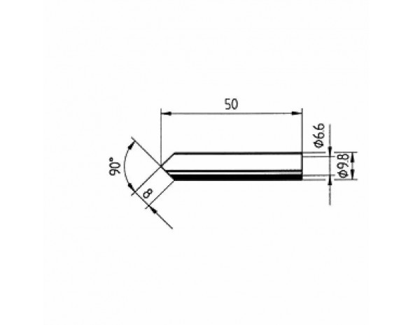 0832MD. Lötspitze gerade, beidseitig angeschrägt, 8,0 mm Ersa