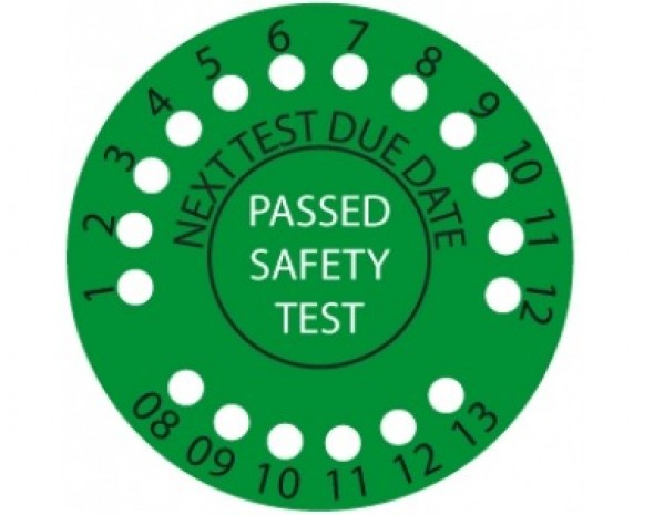 Этикетка положительного прохождения тестирования Fluke PASS 560R