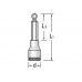 Gedore IN 19 LK Головка торцевая с отверточной вставкой удлинненная, с шаровым наконечником для винтов с внутренним ше