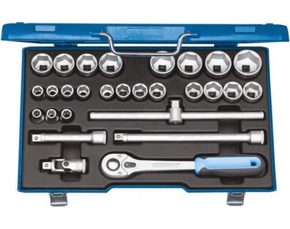Набор торцевых головок с аксессуарами 1/2" 10-36 мм 28шт (2682869, GE-2682869)