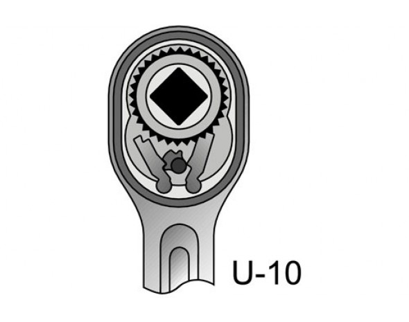 Трещотка пластиковая 1/2" цвет серый антрацит, 1993 U-10 K GRAU Gedore 6244700