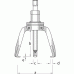 Съемник TWIST+PULL с 3 автоматическими захватами 80x250 мм