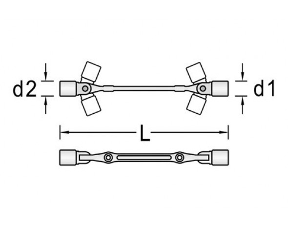 Ключ шарнирный двусторонний 13x15 мм Gedore 6299440