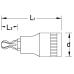 Головка торцевая с отверточной вставкой 1/4" T15 (6120300, GE-6120300)