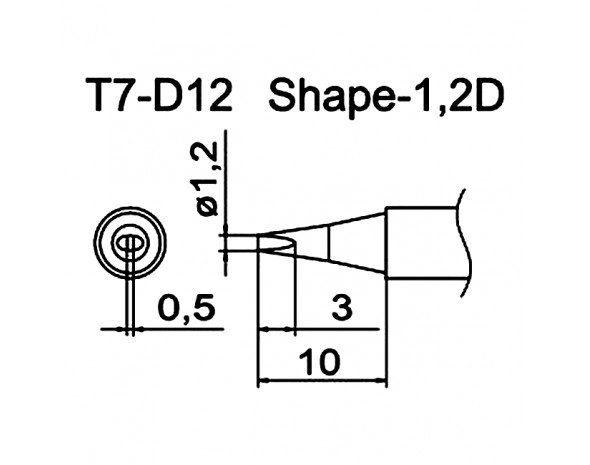 Наконечник Hakko T7-D12