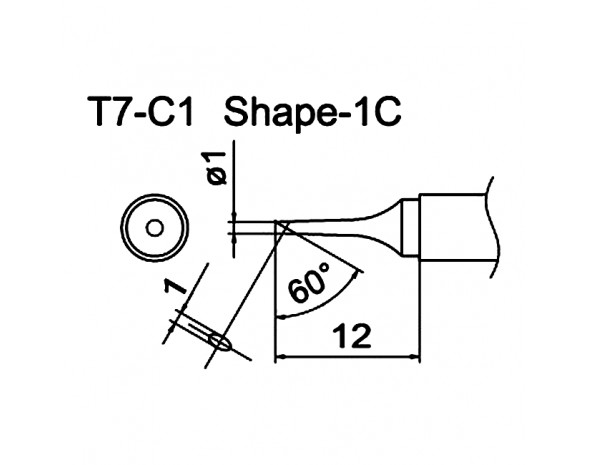 Наконечник Hakko T7-C1