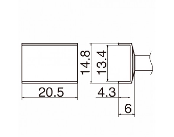 Наконечник Hakko T12-1009 Tunnel