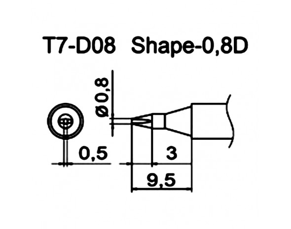 Наконечник Hakko T7-D08