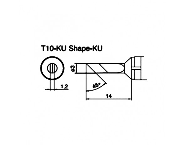 Наконечник Hakko T10-KU