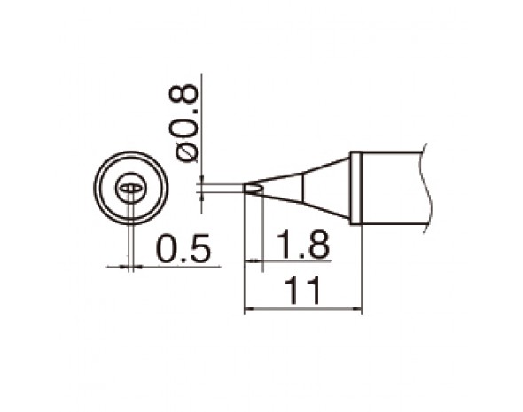 Наконечник Hakko T12-WD08