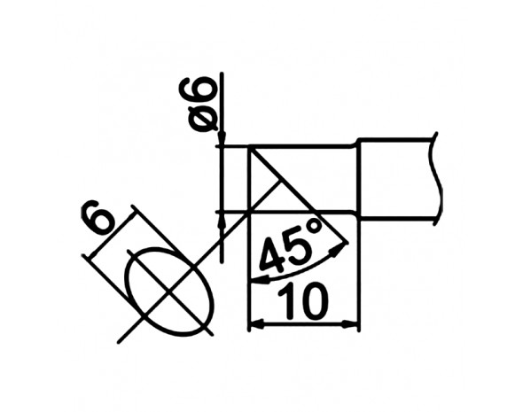 Наконечник Hakko T22-C6