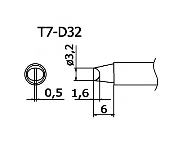 Наконечник Hakko T7-D32