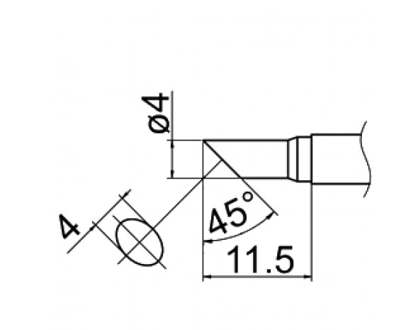 Наконечник Hakko T12-CF4