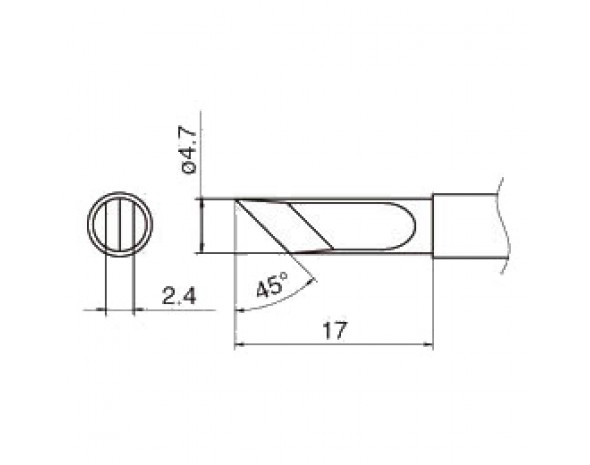 Наконечник Hakko T12-KF