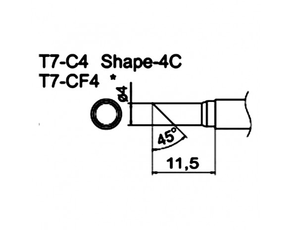 Наконечник Hakko T7-C4