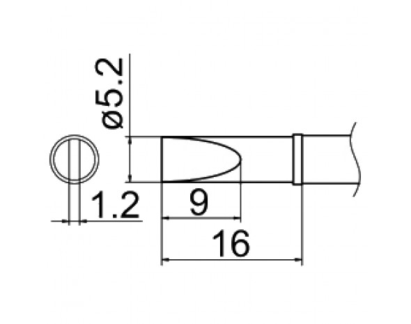 Наконечник Hakko T12-DL52