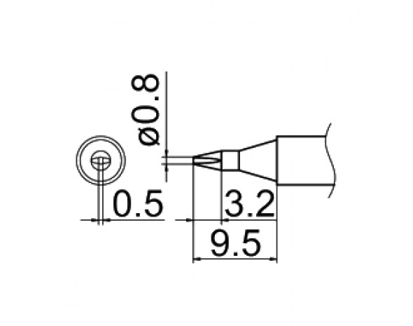 Наконечник Hakko T12-D08