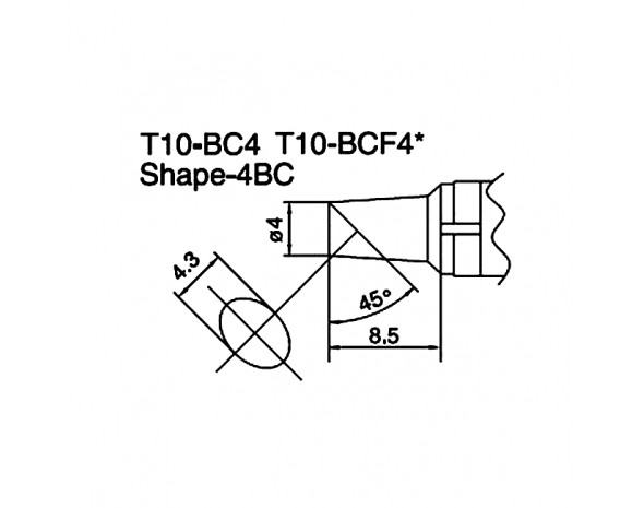 Наконечник Hakko T10-BC4