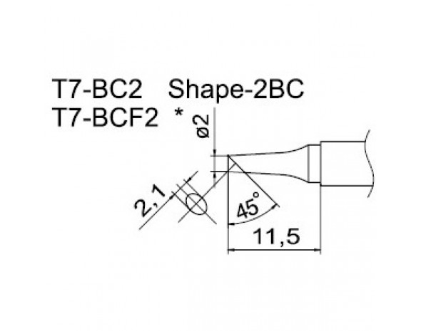 Наконечник Hakko T7-BC2