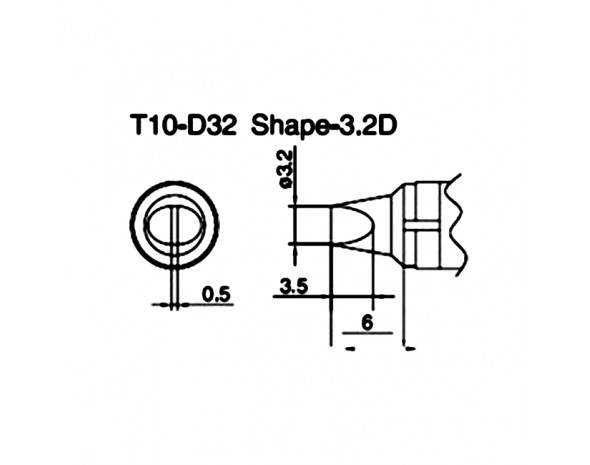 Наконечник Hakko T10-D32