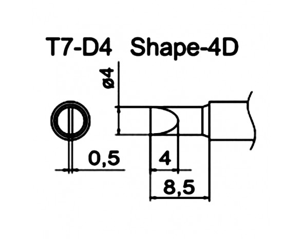 Наконечник Hakko T7-D4