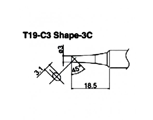 Наконечник Hakko T19-C3