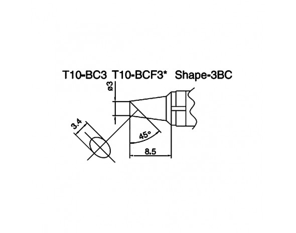 Наконечник Hakko T10-BC3