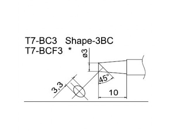 Наконечник Hakko T7-BC3