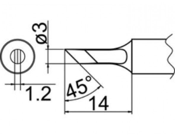 Наконечник Hakko T20-KU