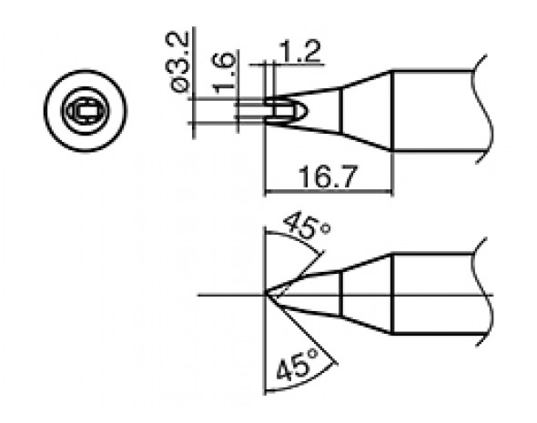 Наконечник T33-D6 для станций FX-801 (T33-1611, T33-1611)