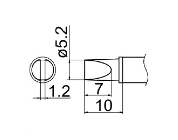 Наконечник Hakko T12-WD52