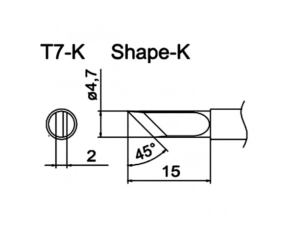 Наконечник Hakko T7-K