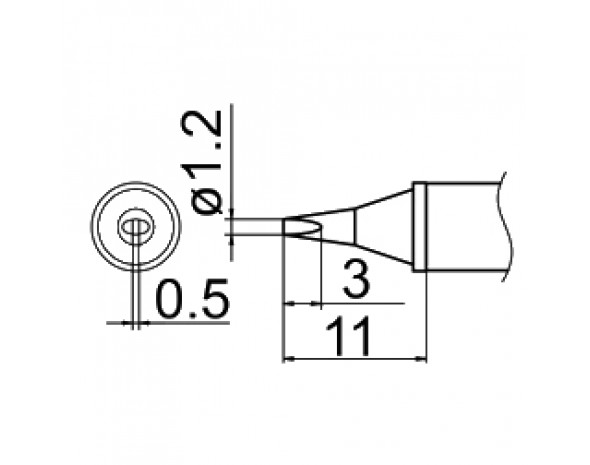 Наконечник Hakko T12-WD12