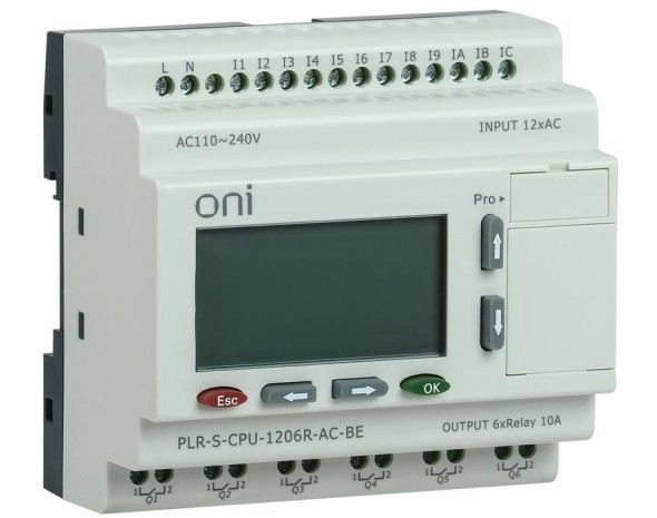 IEK ONI Логическое реле PLR-S. CPU1206(R) 220В AC с экраном