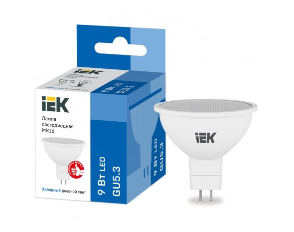 IEK Лампа LED MR16 софит 9Вт 230В 6500К GU5.3