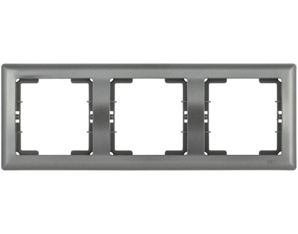 IEK РГ-3-БА Рамка 3 мест. гориз. BOLERO антрацит