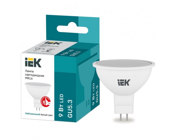 IEK Лампа LED MR16 софит 9Вт 230В 4000К GU5.3